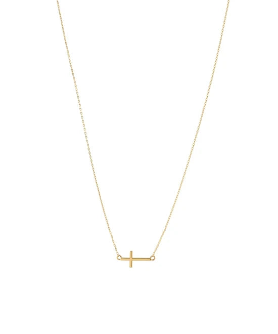 Sideways Cross Necklace