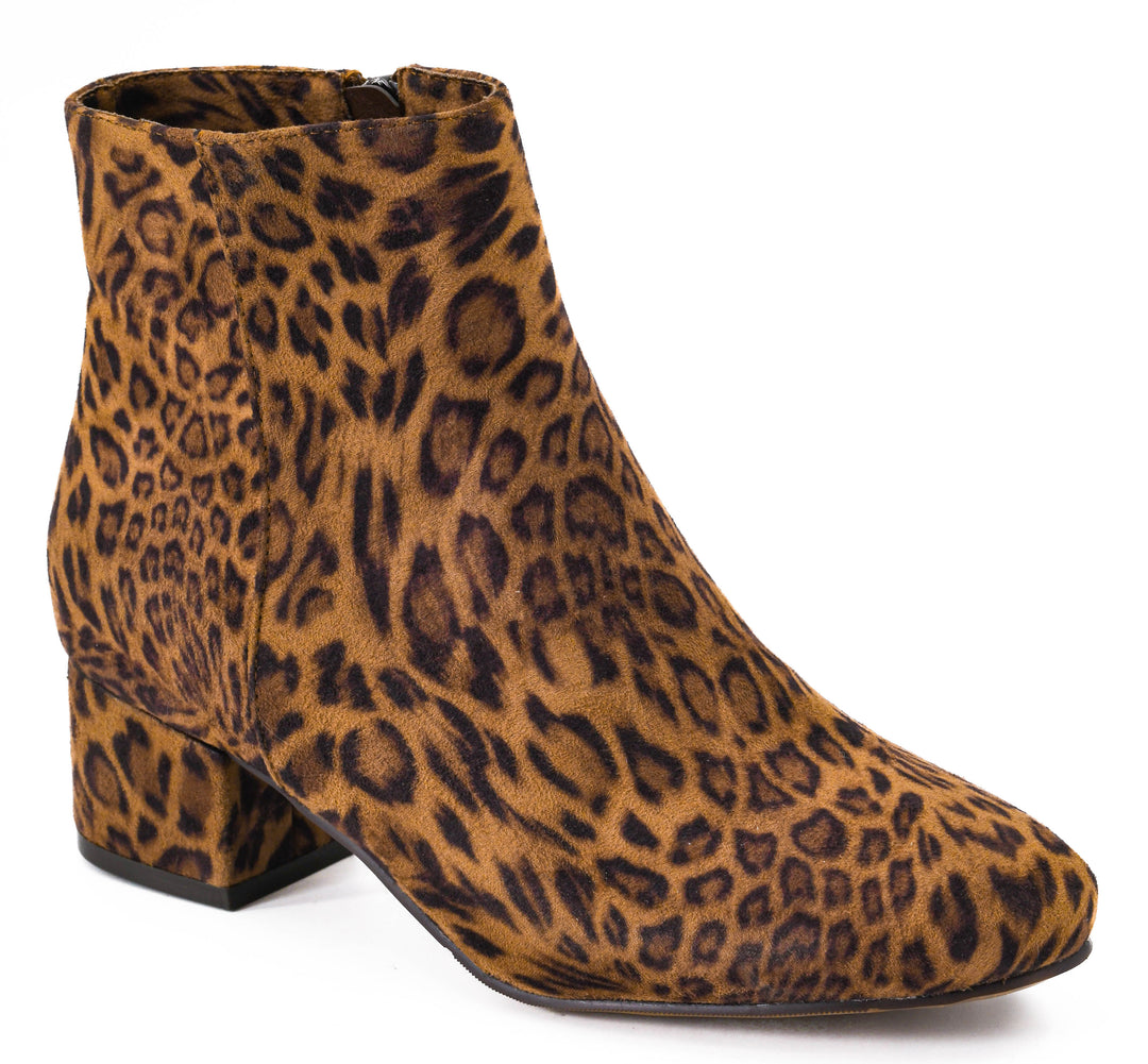 Corkys "On the Down Low" Leopard Wedge Booties