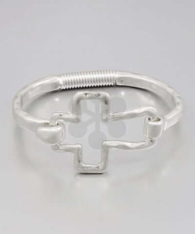 Cross Bangle Worn Siler