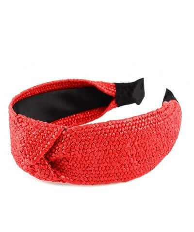Rattan Headband Red