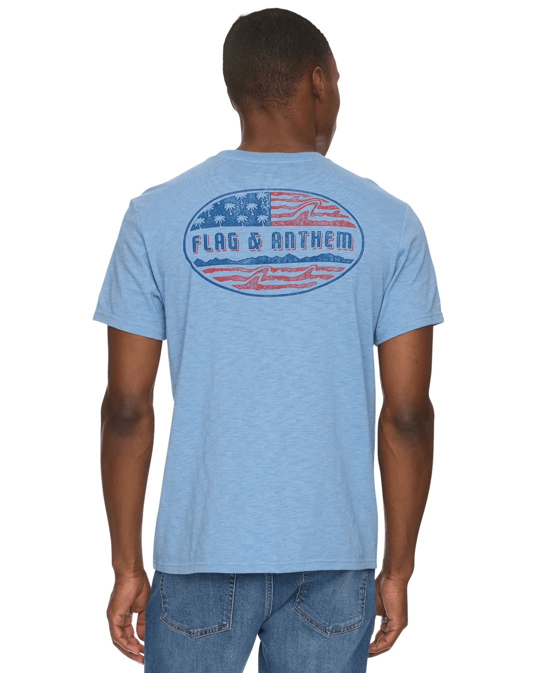 AMERICANA PALM FLAG SLUB TEE
