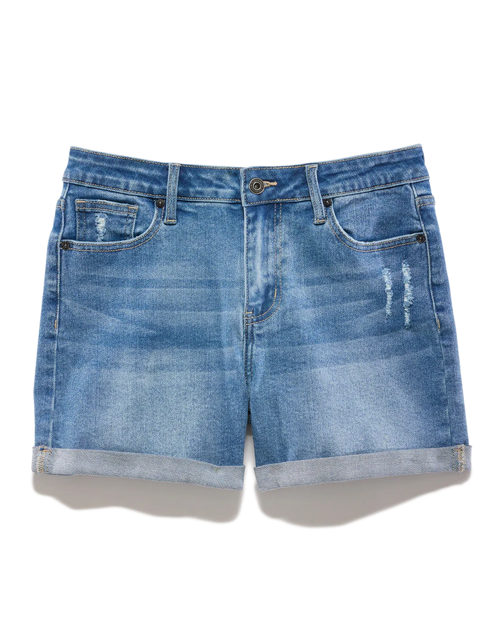 SHELBY CUFFED DENIM SHORT - 4.5" INSEAM
