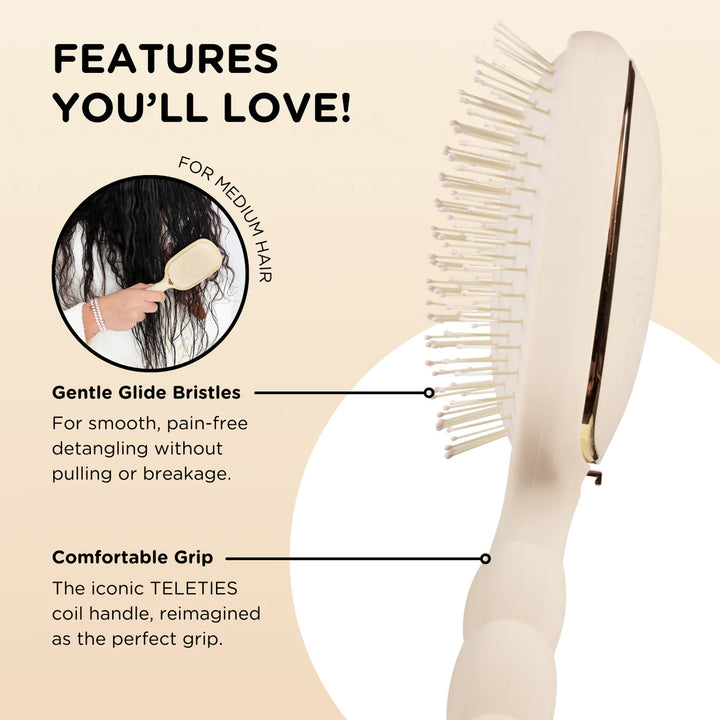 Detangler Hair Brush for Medium Hair- Tan