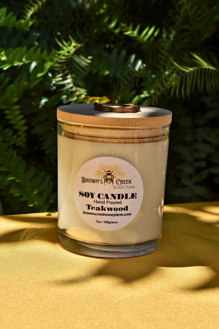 Browns Creek Honey Farm Glass Jar Candle