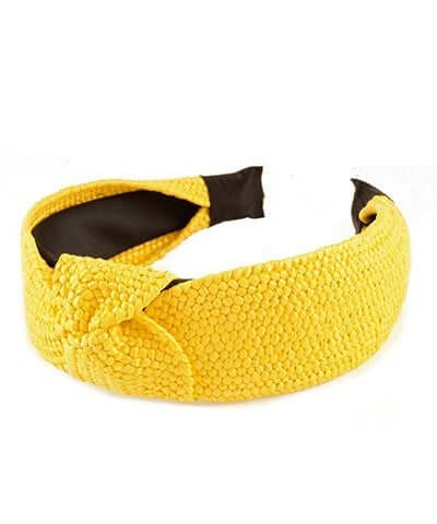 Rattan Headband Yellow