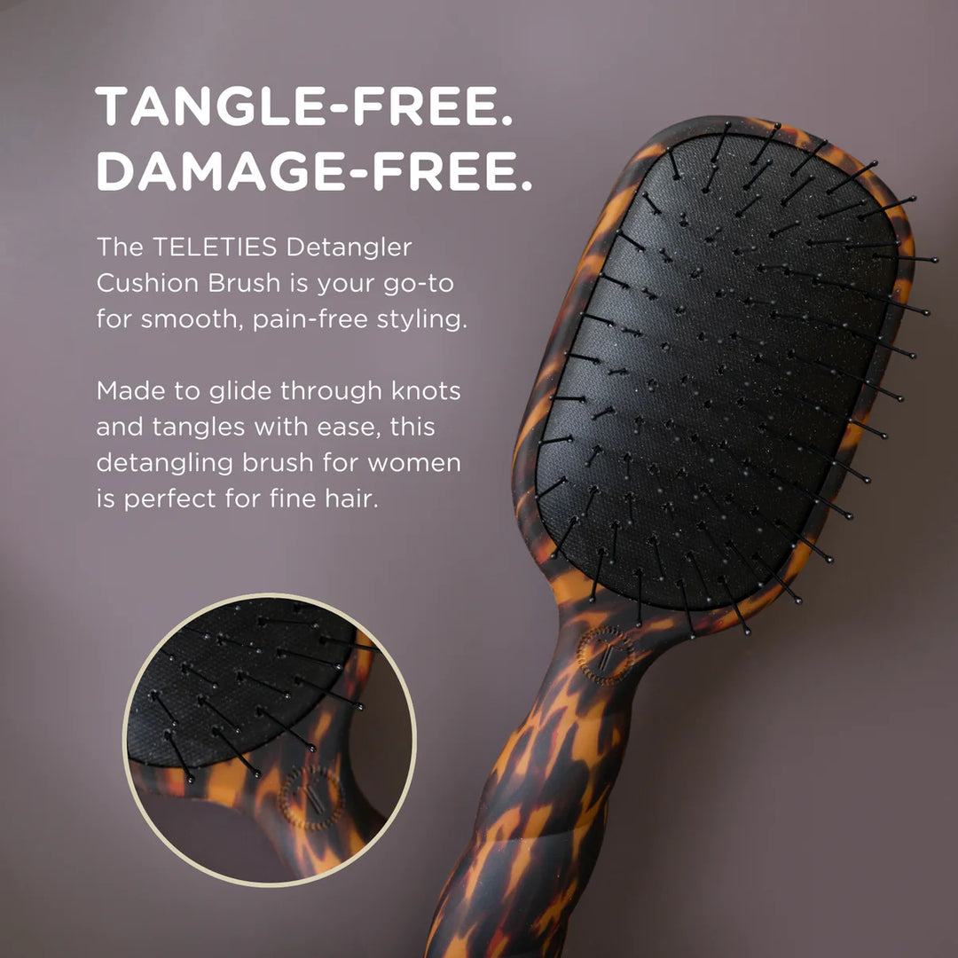 Detangler Brush for Fine Hair- Tortoise