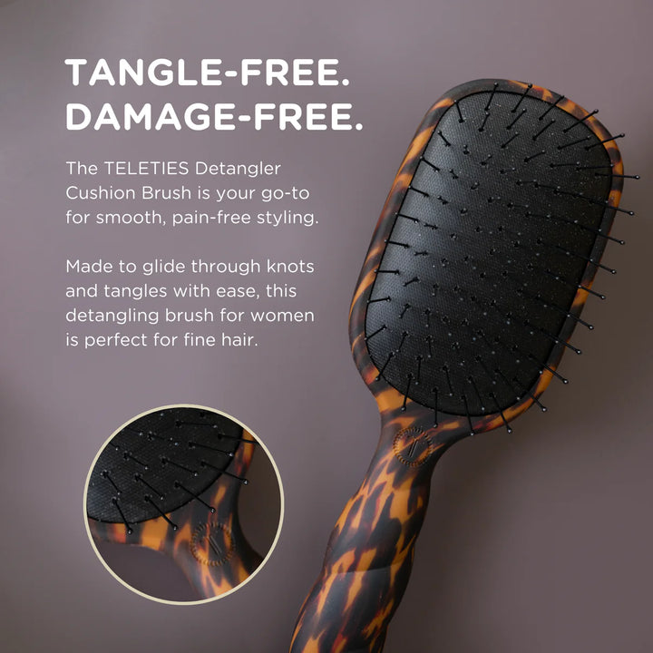 Detangler Brush for Fine Hair- Tortoise