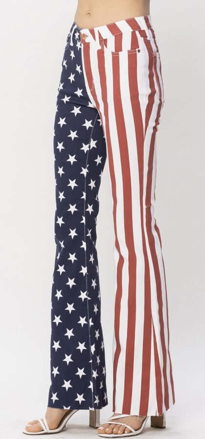 Judy Blue Merica' Flag High Waist Flare