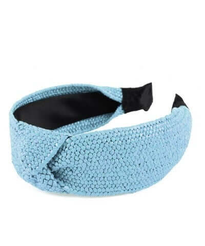 Rattan Headband Light Blue