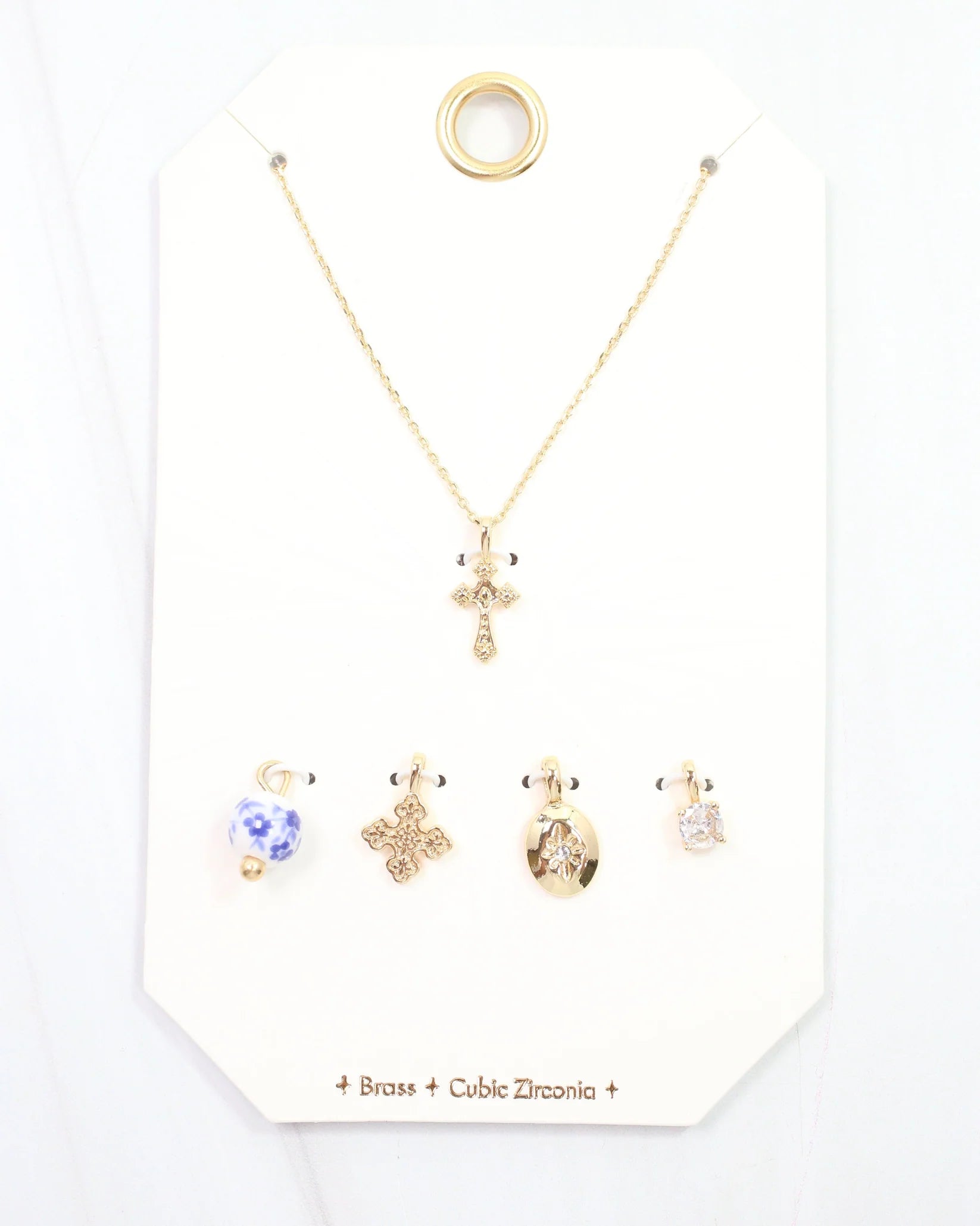 Crossing Blue Jordan Charm Necklace Set