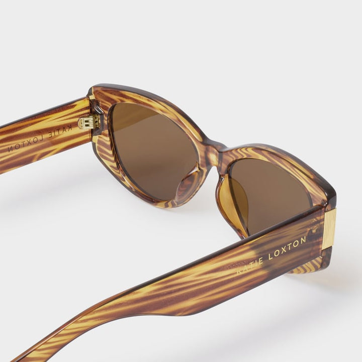 RIMINI SUNGLASSES | Striped Brown Transparent
