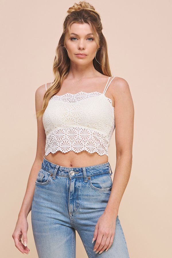 white lace crop bralette