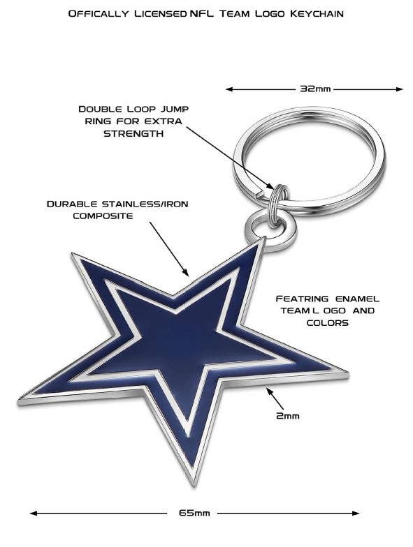 NFL Jacksonville Jaguars Large Primary Team Logo Key Chain