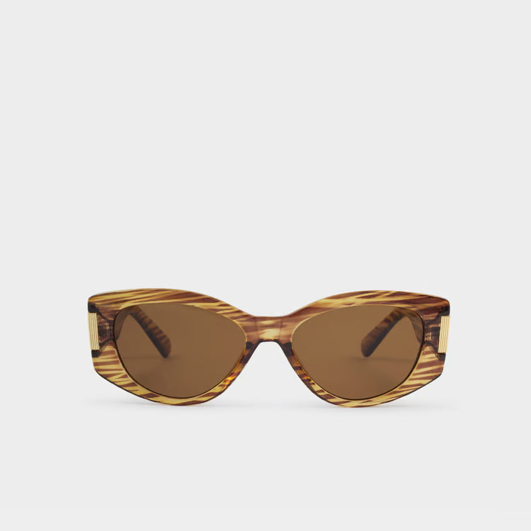 RIMINI SUNGLASSES | Striped Brown Transparent