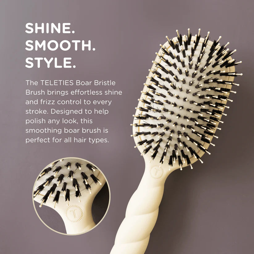Boar Bristle Brush- Tan