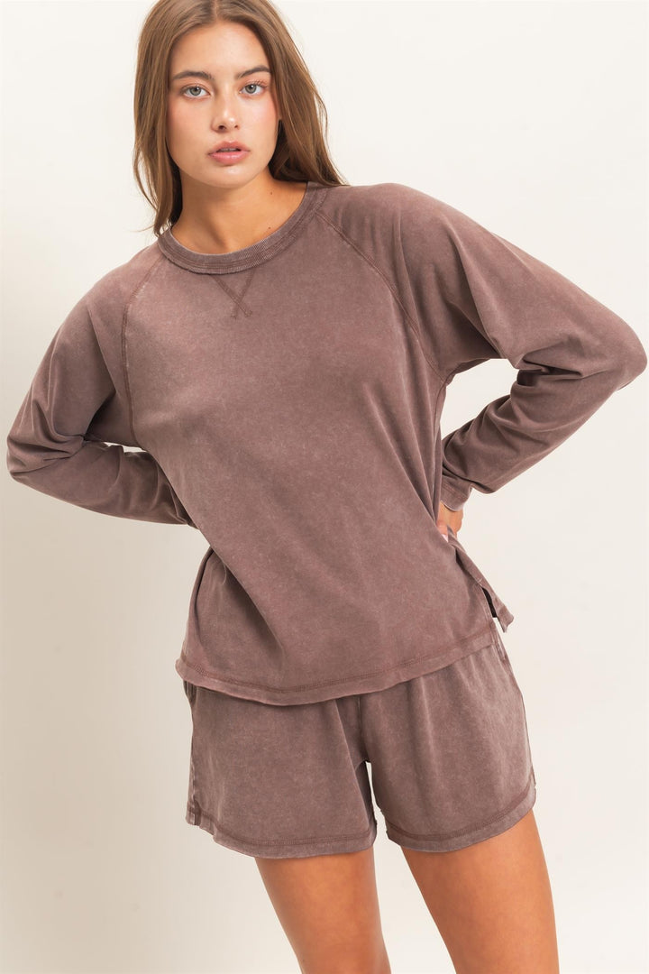 Mineral Washed Shorts Set