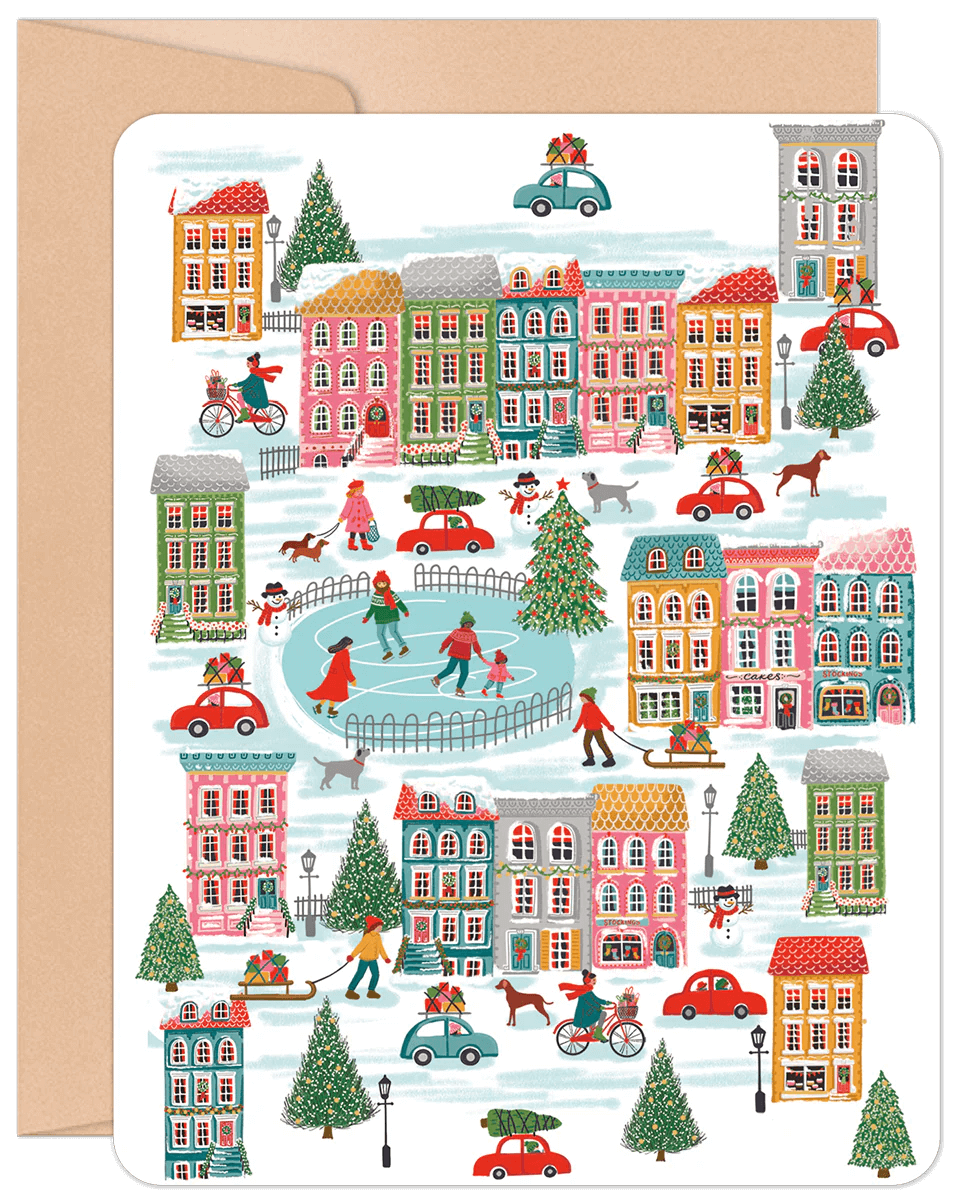 Willow &amp; Ivy "City Sidewalks" Christmas Card