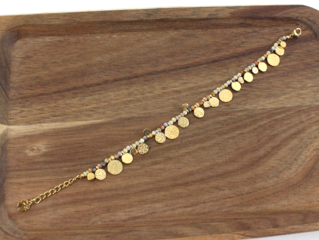 Beaded Coin Bracelet