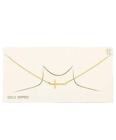 Sideways Cross Necklace