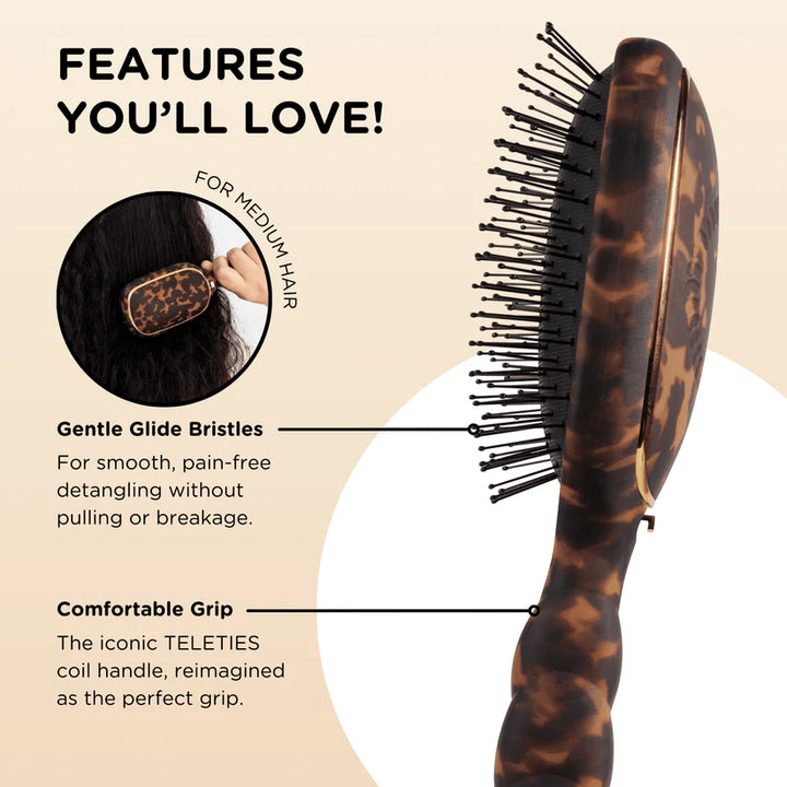 Detangler Brush for Medium Hair- Tortoise