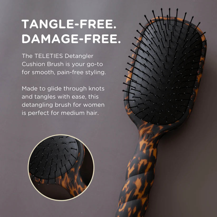 Detangler Brush for Medium Hair- Tortoise