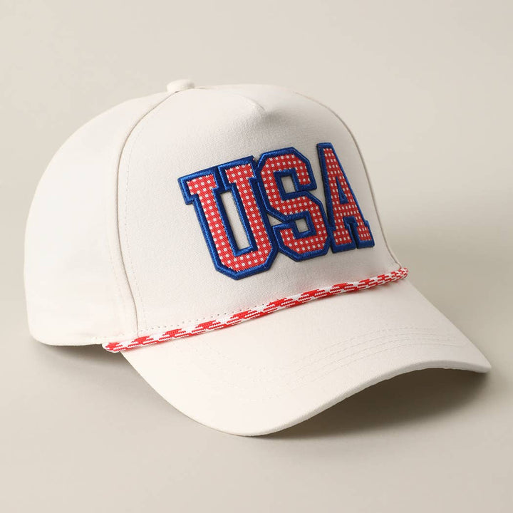 USA Patch Rope Trucker Hat