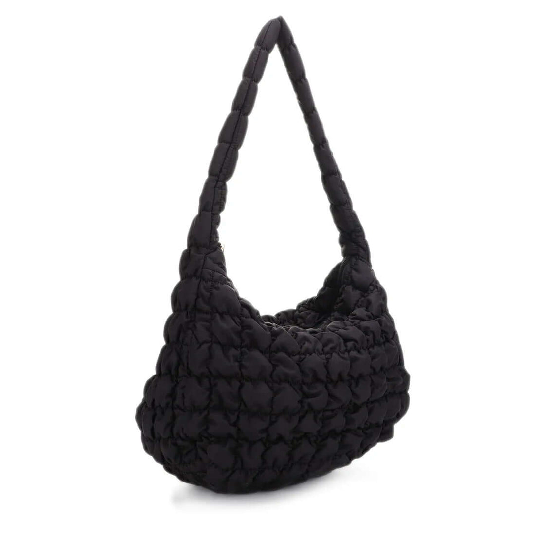 Quilted Puffer Bag Black