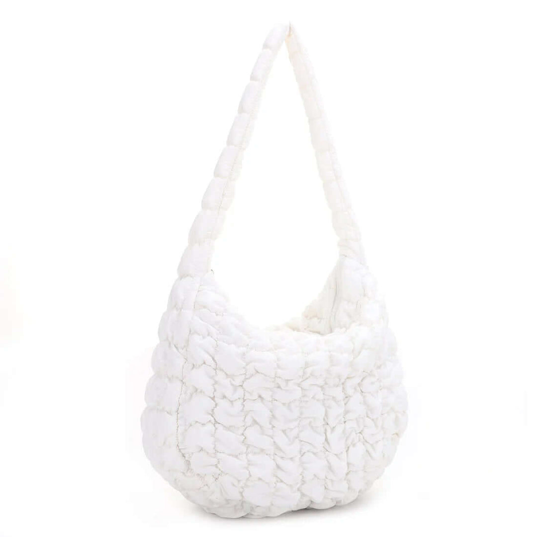 Quilted Puffer Bag White