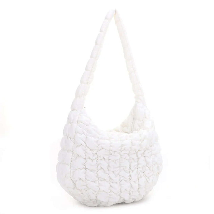 Quilted Puffer Bag White