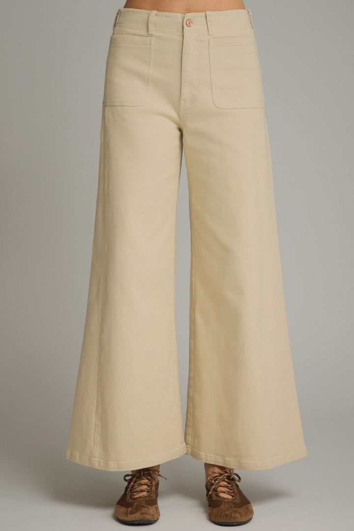 Wide Leg Pants- Ecru