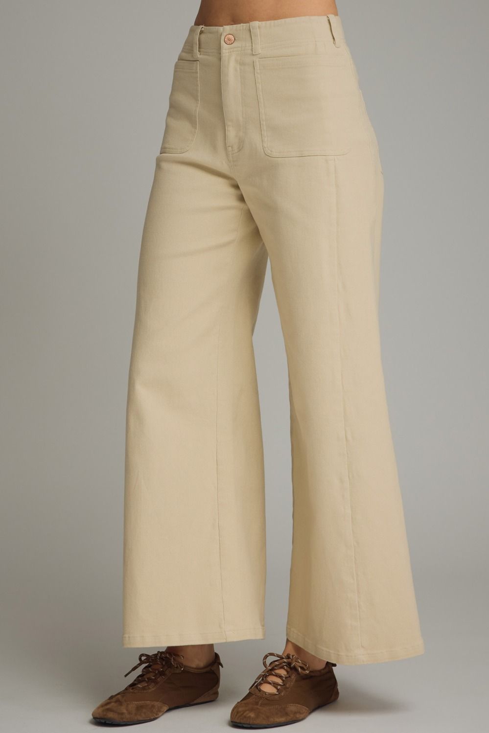 Wide Leg Pants- Ecru