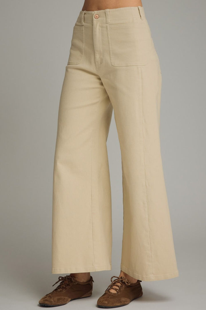 Wide Leg Pants- Ecru