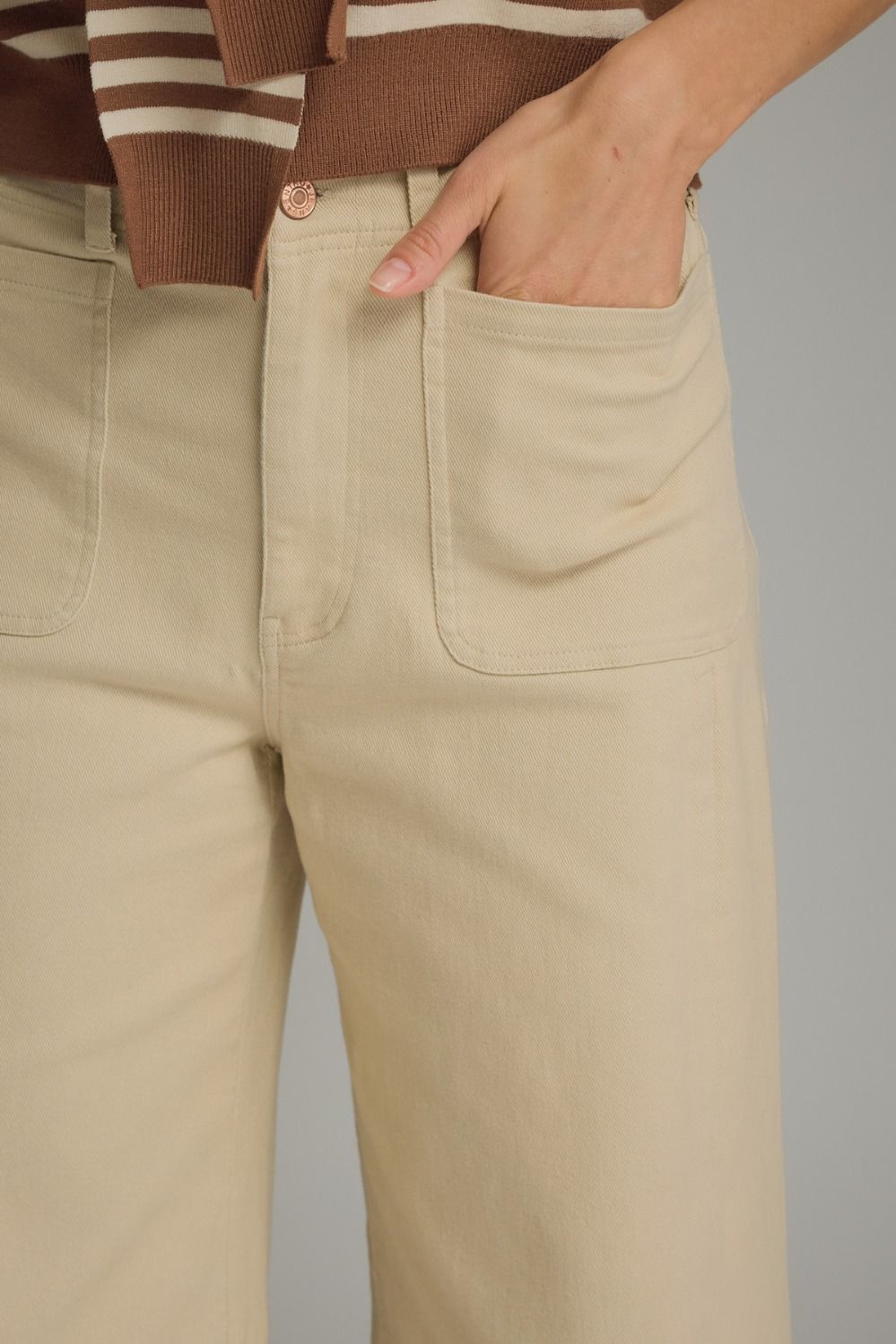 Wide Leg Pants- Ecru