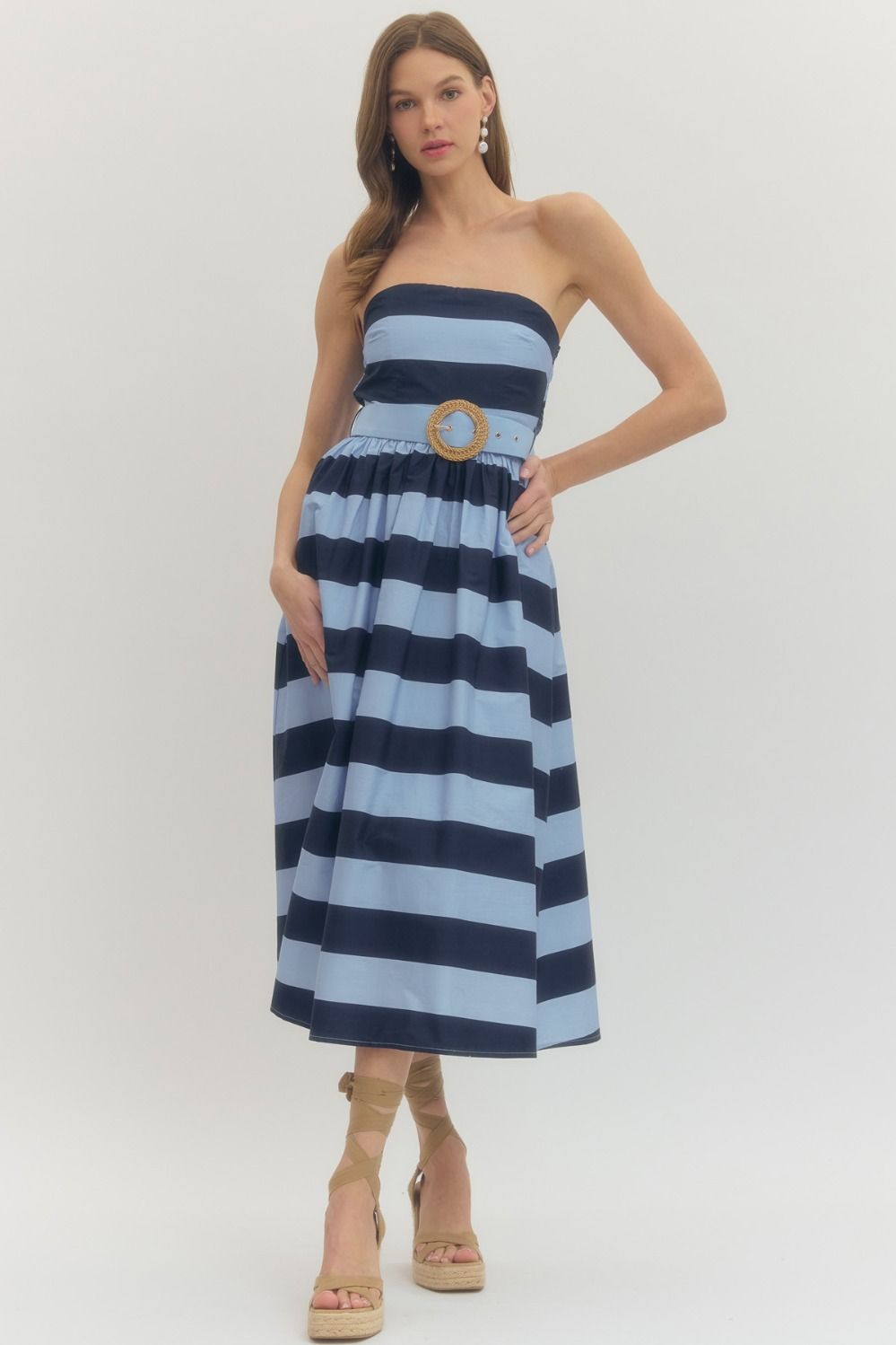 Striped Midi Dress