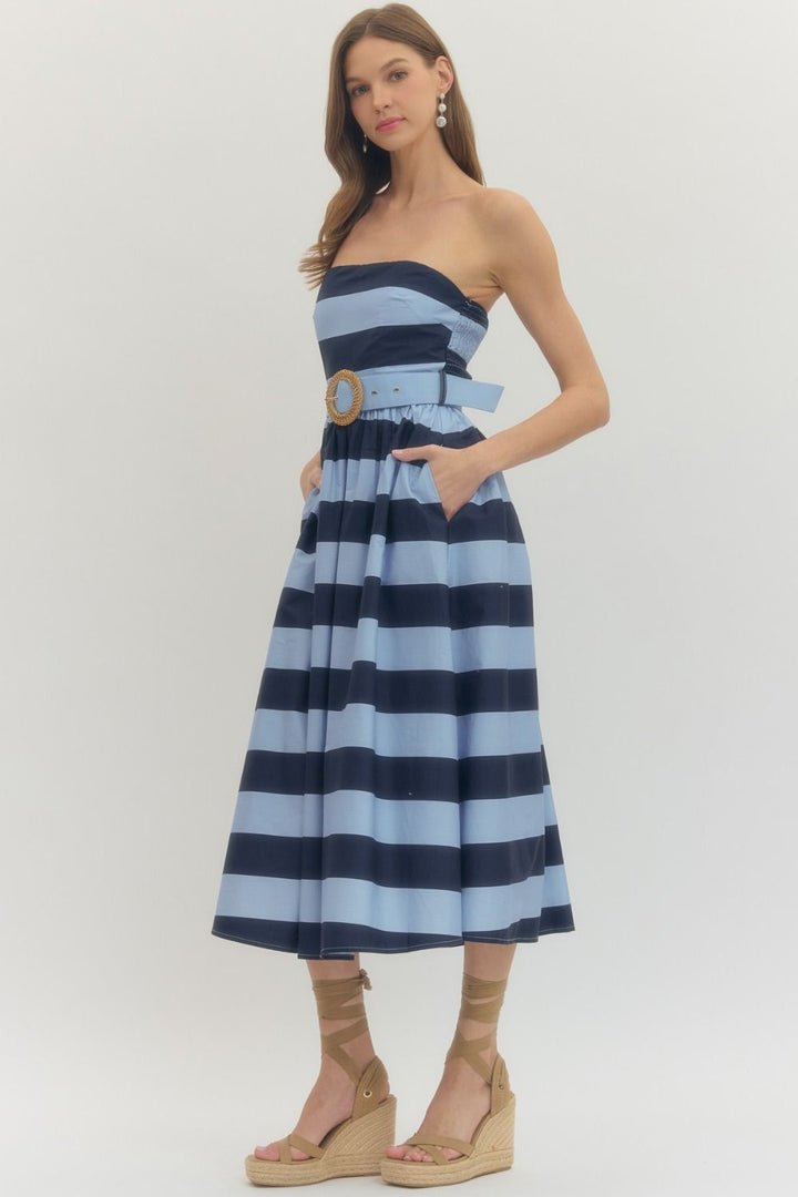 Striped Midi Dress