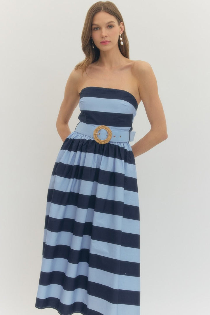 Striped Midi Dress