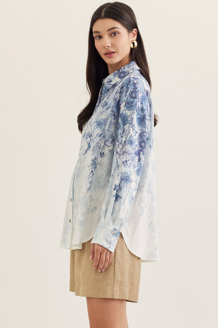 Floral Print Button Down