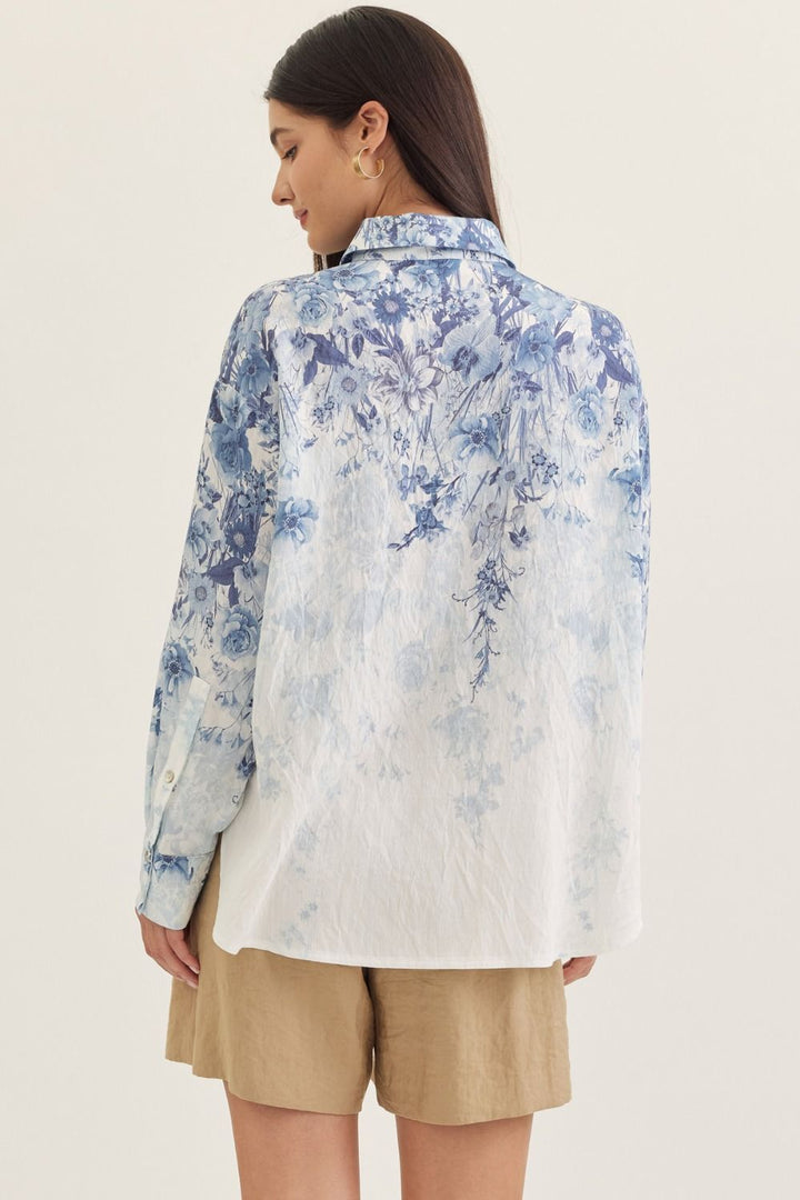 Floral Print Button Down