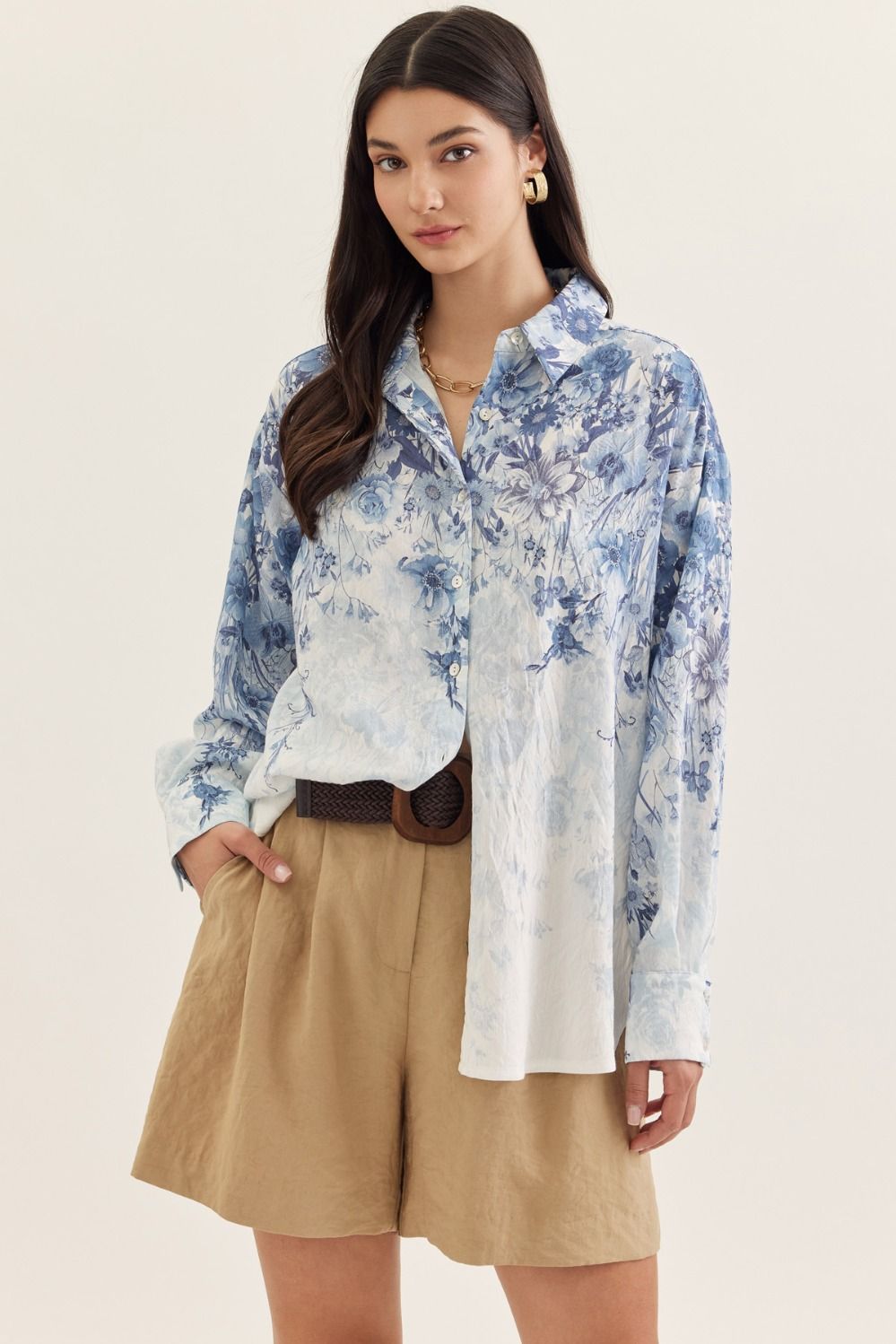 Floral Print Button Down