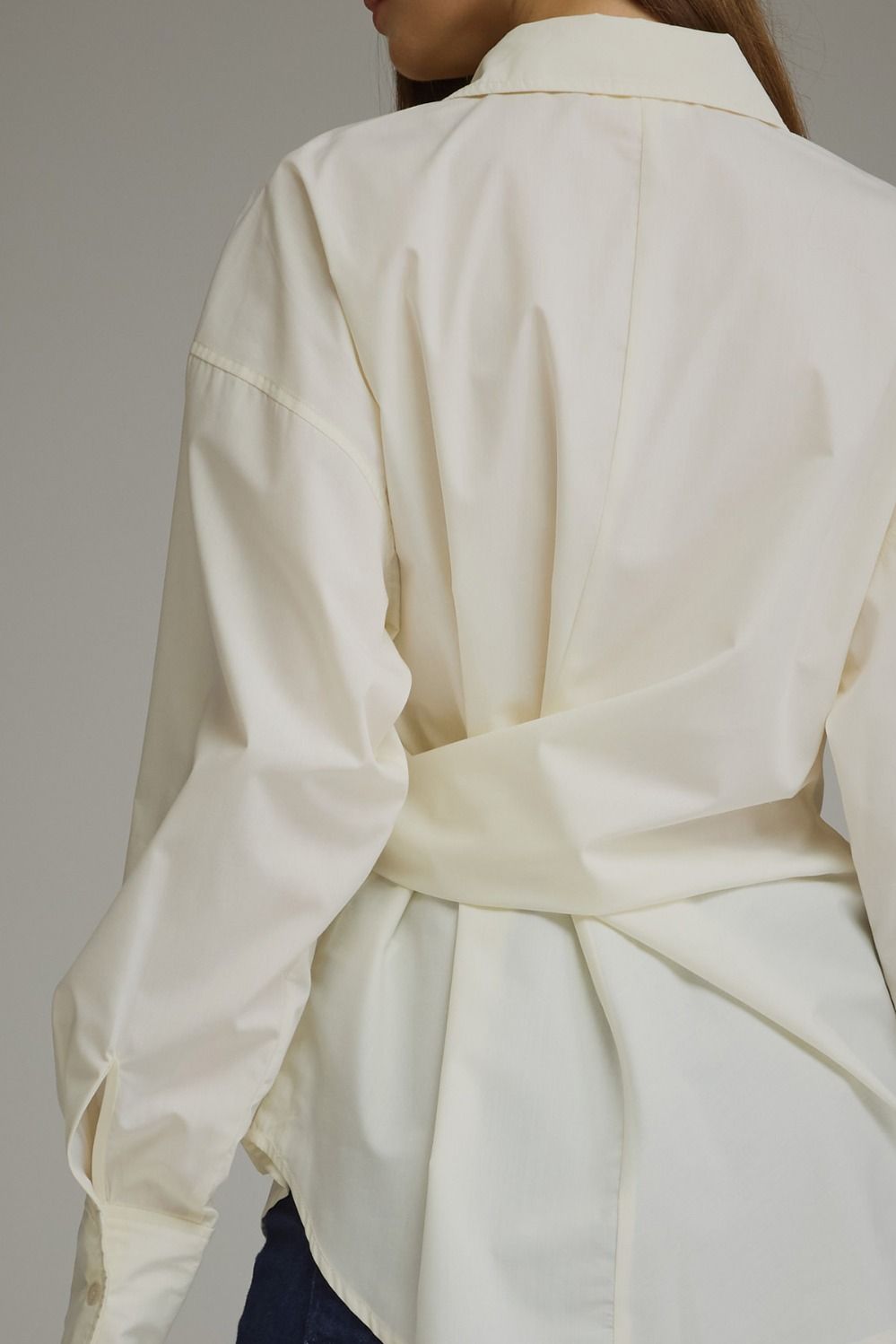 Cream Long Sleeve Blouse