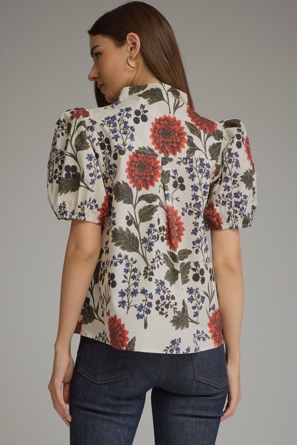 Entro Floral Short Sleeve Top