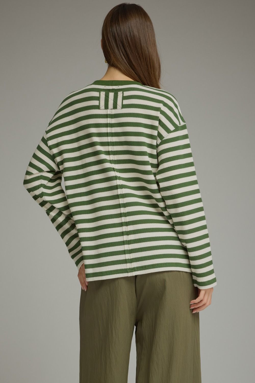 Entro Olive Striped Longsleeve