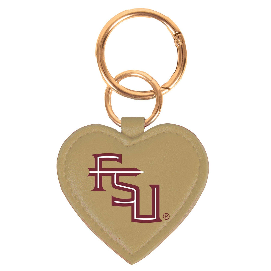 Florida State Seminoles Heart Bag Charm/ Key Ring