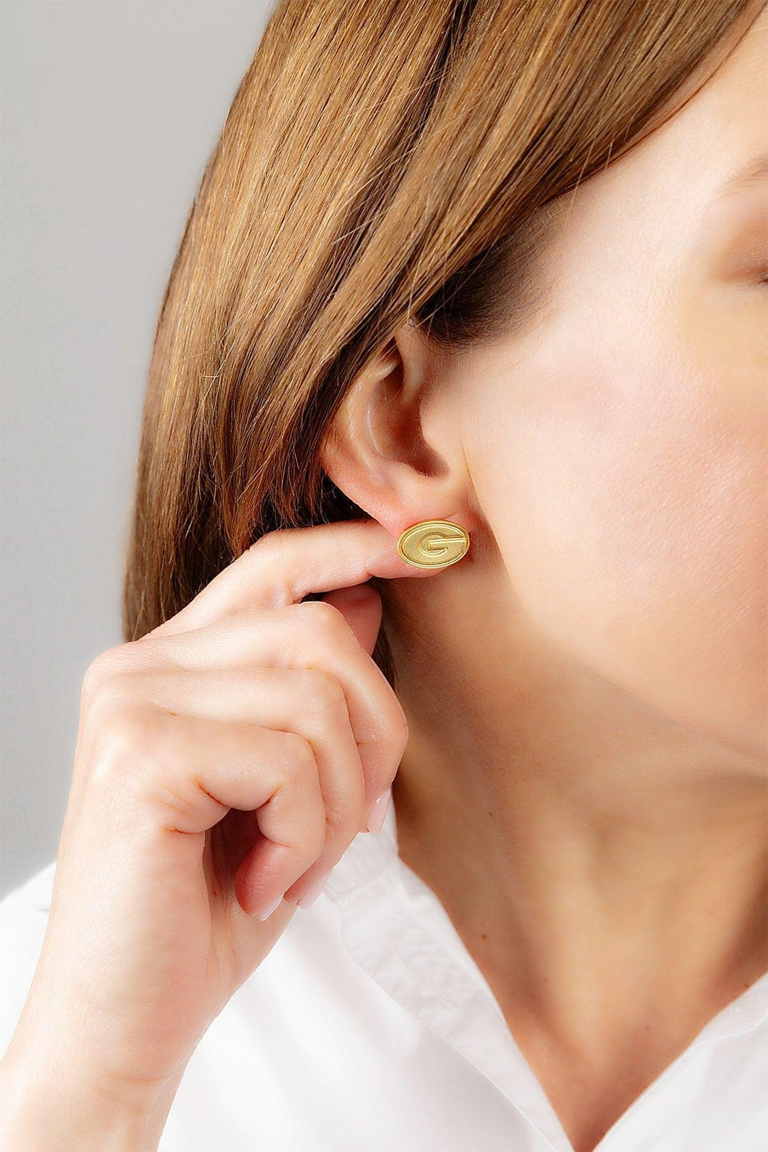 Georgia Bulldogs 24K Gold Plated Stud Earrings