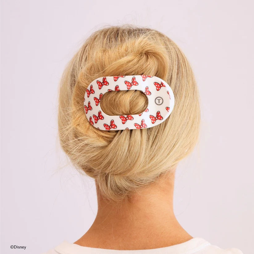 Minnie Mouse Loves Her Bows! Large Flat Round Hair Clip