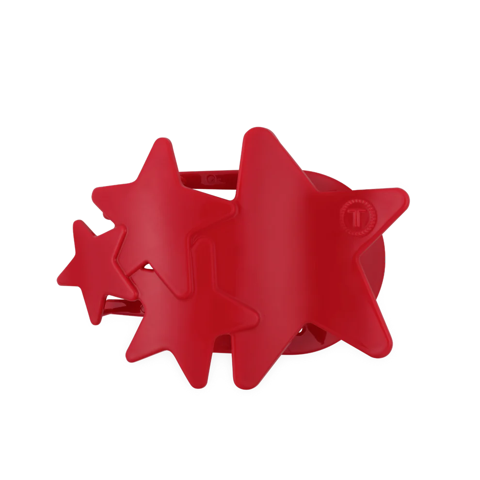 Red Shooting Star Large Flat Hair Clip