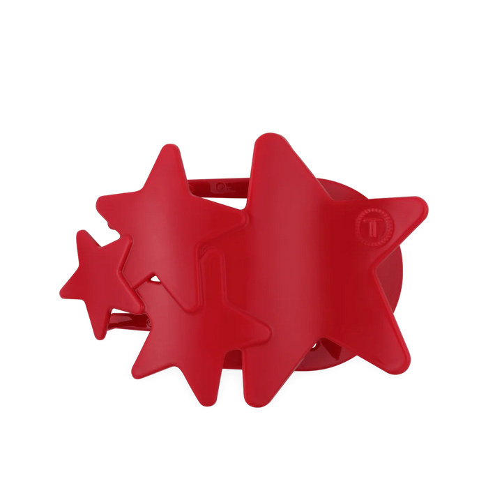 Red Shooting Star Large Flat Hair Clip