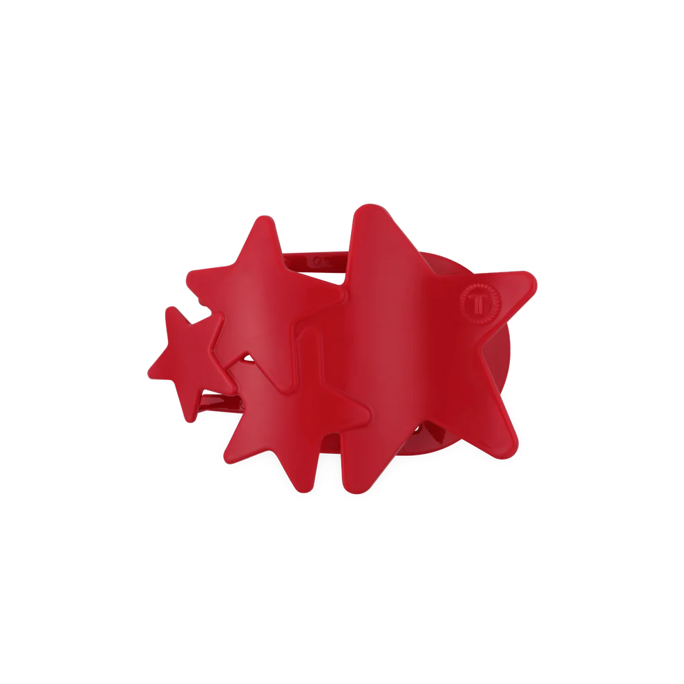Red Shooting Star Medium Flat Hair Clip