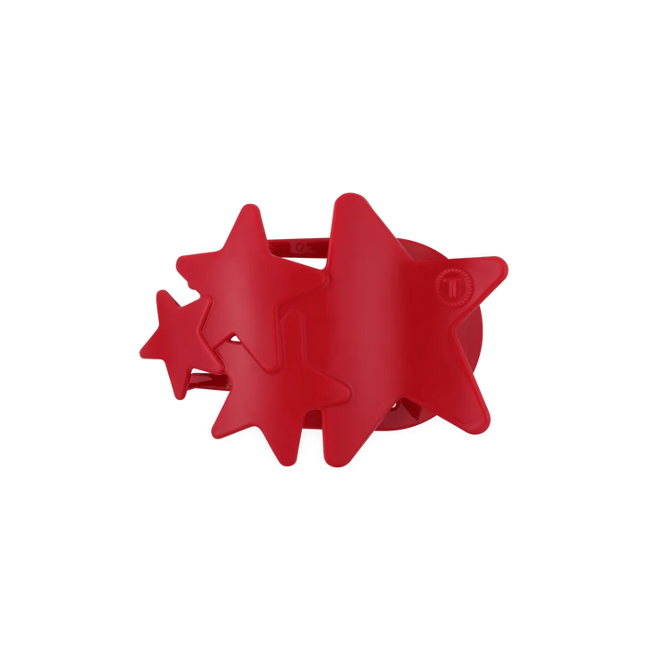 Red Shooting Star Medium Flat Hair Clip
