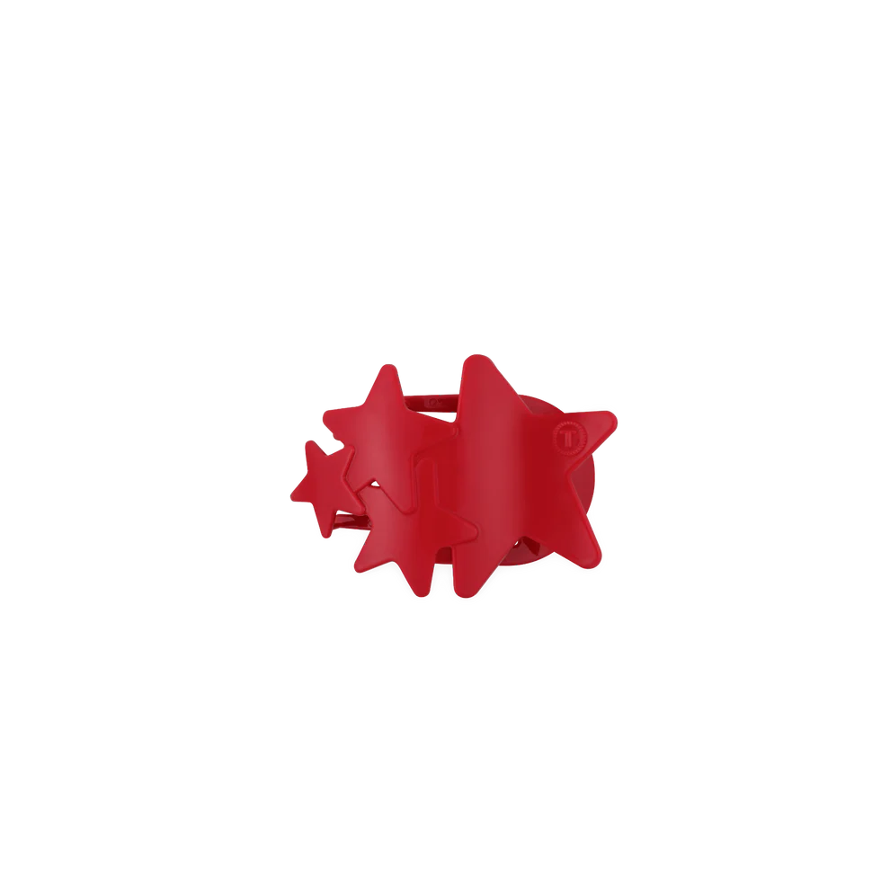 Red Shooting Star Tiny Flat Hair Clip